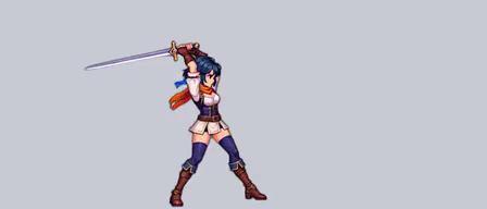 Raised sword