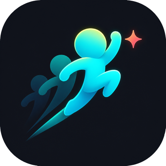 Neon character artwork prepared as an image-to-animation source frame